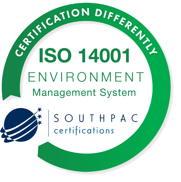 ISO 14001 Environment Management System — Southpac certified