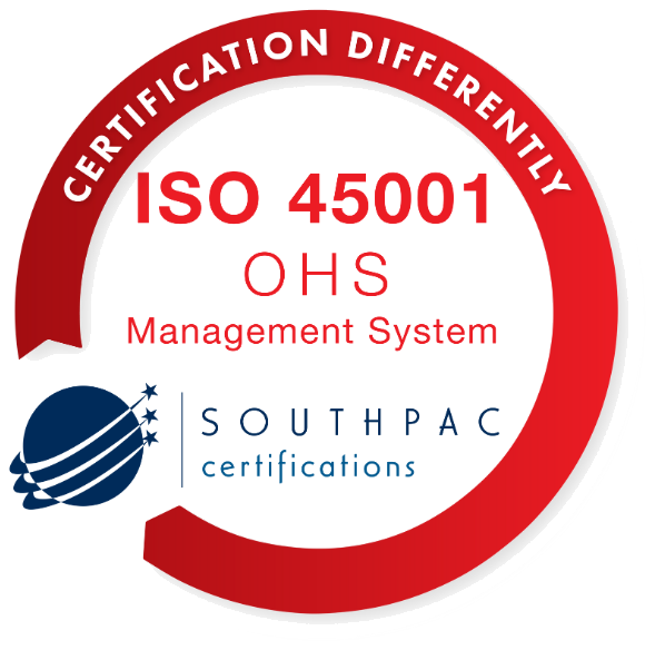 ISO 45001 OHS Management System — Southpac certified