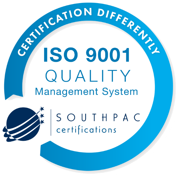 ISO 9001 Quality Management System — Southpac certified